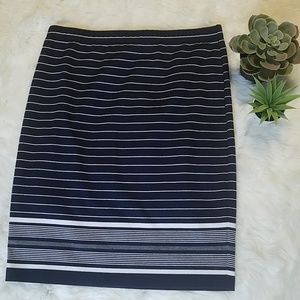 Striped stretch skirt
